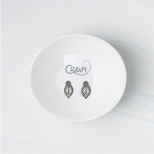 Interchangeable Studs - Silver Large Leaf
