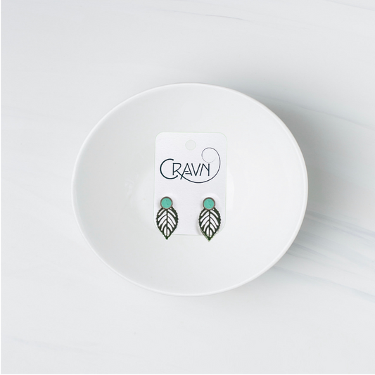 Interchangeable Studs - Silver Large Leaf