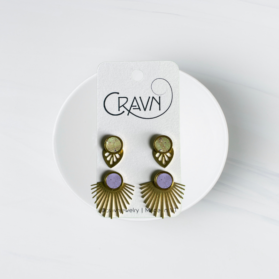 Interchangeable Studs - Brass Two Pairs