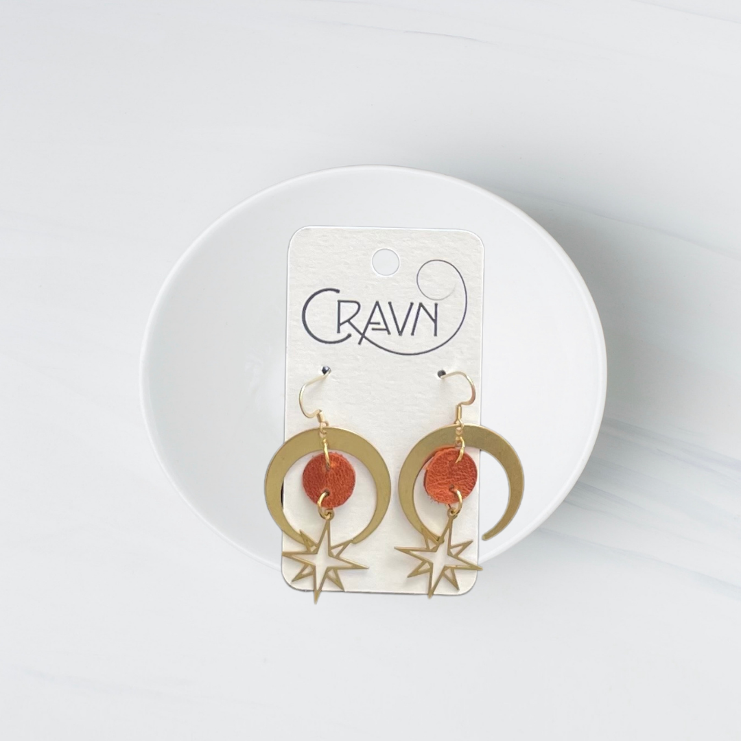 Cork & Brass Celestial Earrings