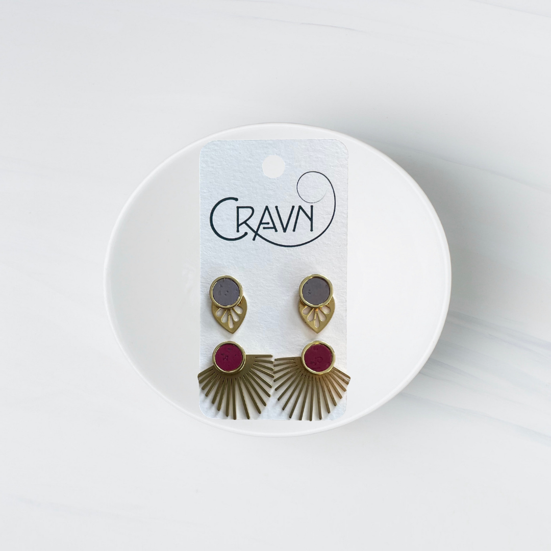 Interchangeable Studs - Brass Two Pairs