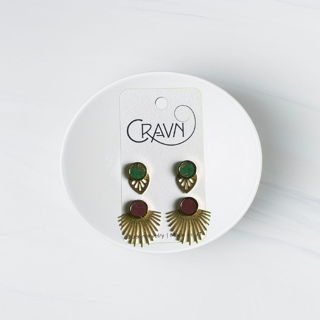 Interchangeable Studs - Brass Two Pairs