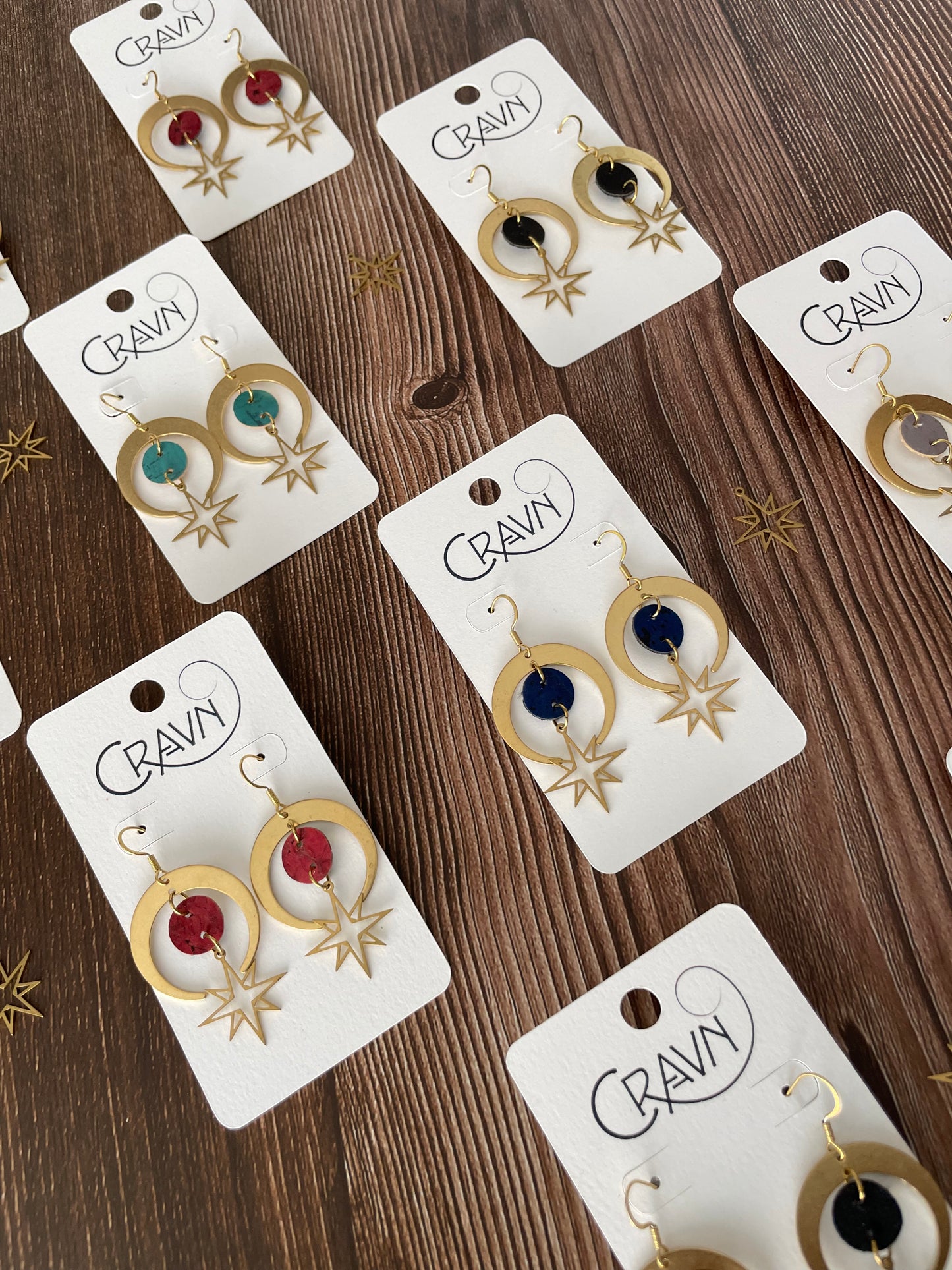 Cork & Brass Celestial Earrings