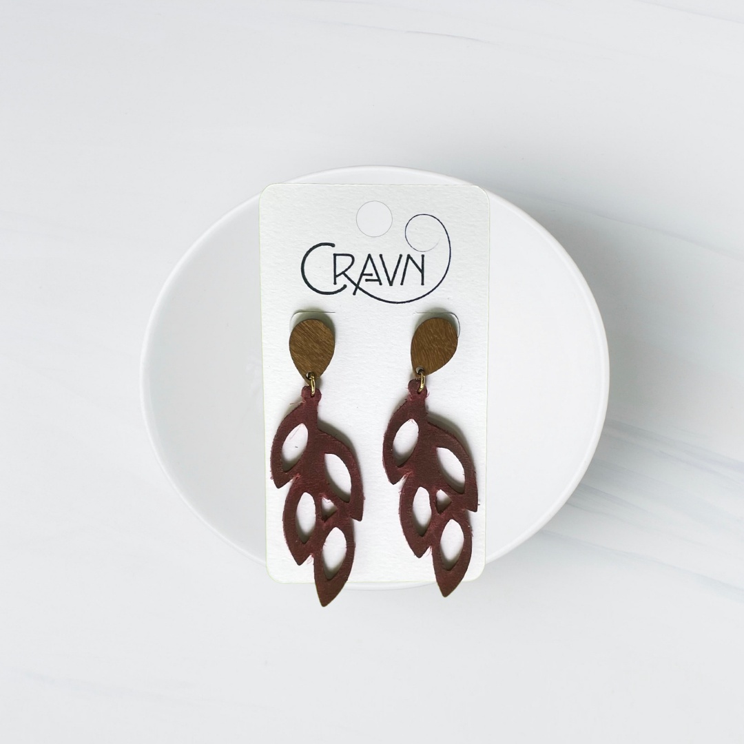 Wood & Leather Leaves