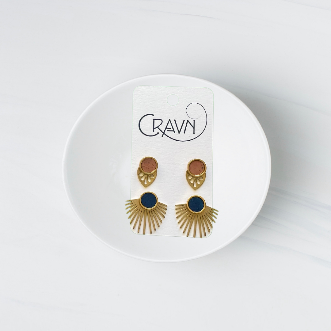 Interchangeable Studs - Brass Two Pairs