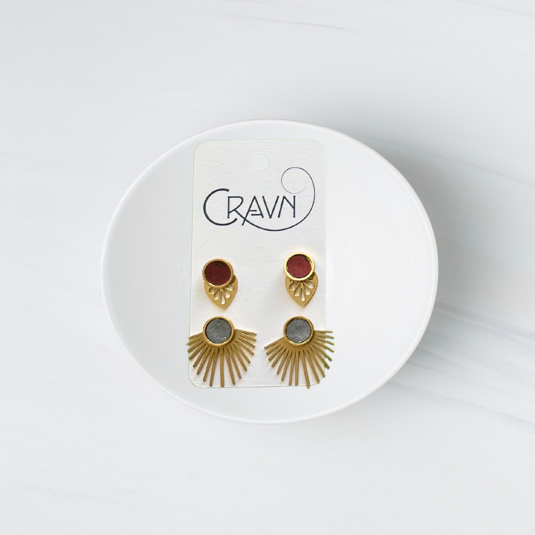 Interchangeable Studs - Brass Two Pairs