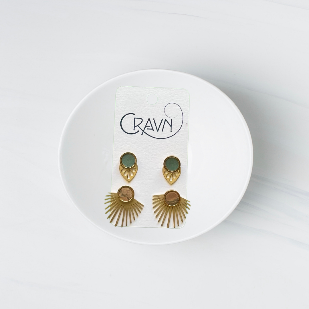 Interchangeable Studs - Brass Two Pairs