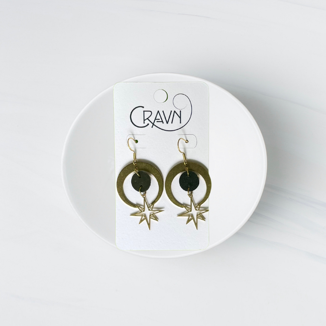 Cork & Brass Celestial Earrings