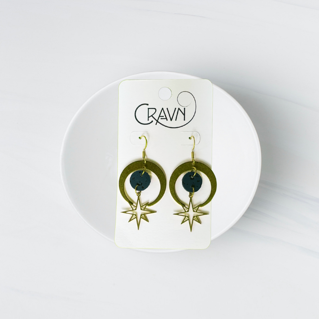 Cork & Brass Celestial Earrings