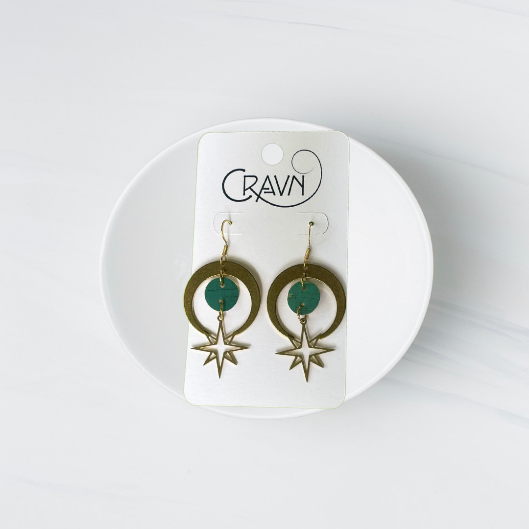 Cork & Brass Celestial Earrings