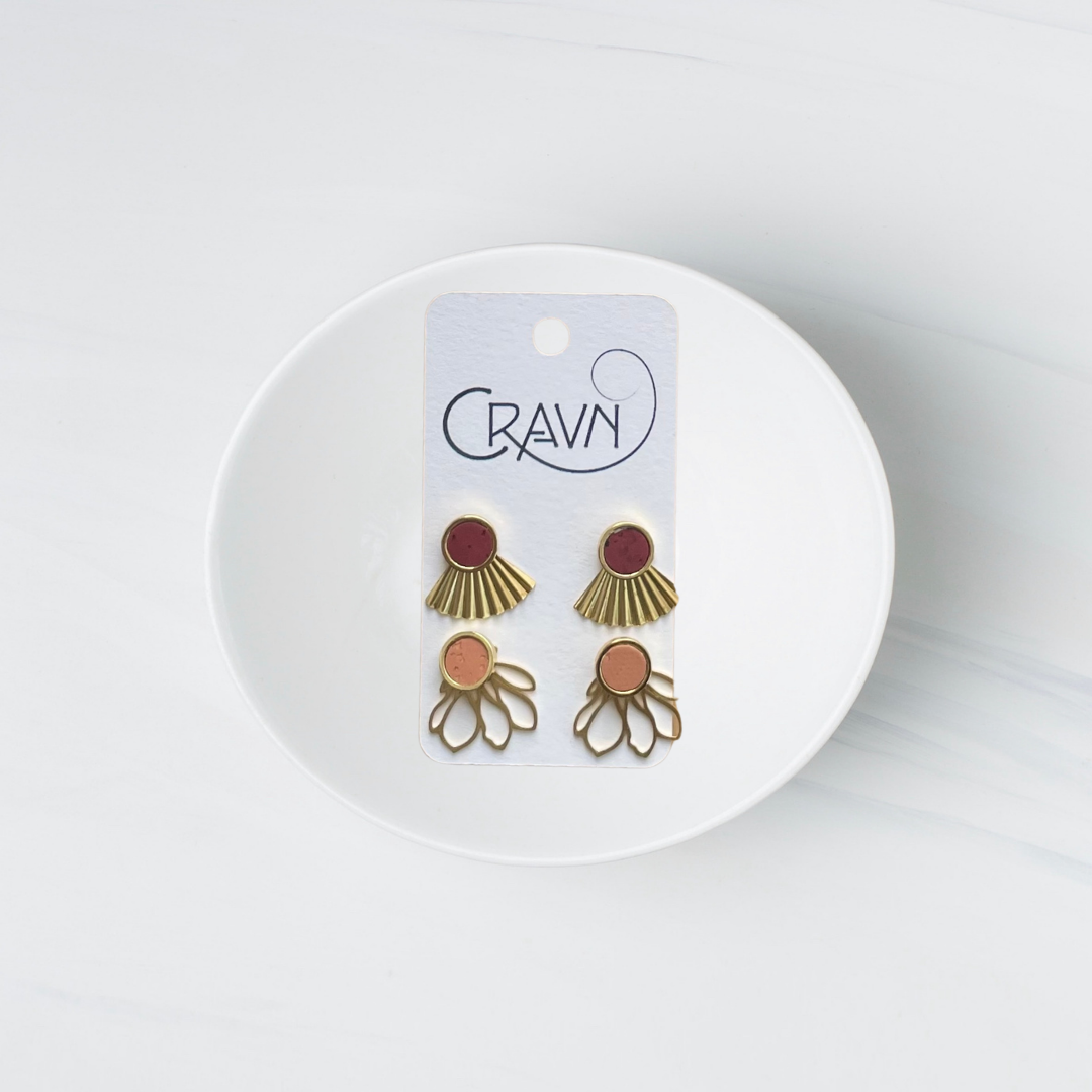 Interchangeable Studs - Brass Two Pairs