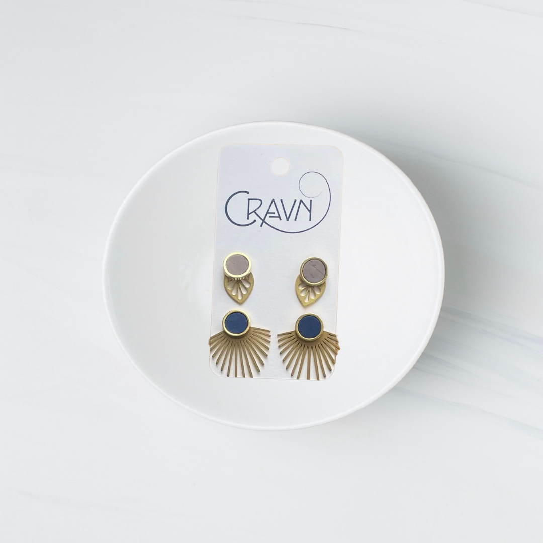 Interchangeable Studs - Brass Two Pairs