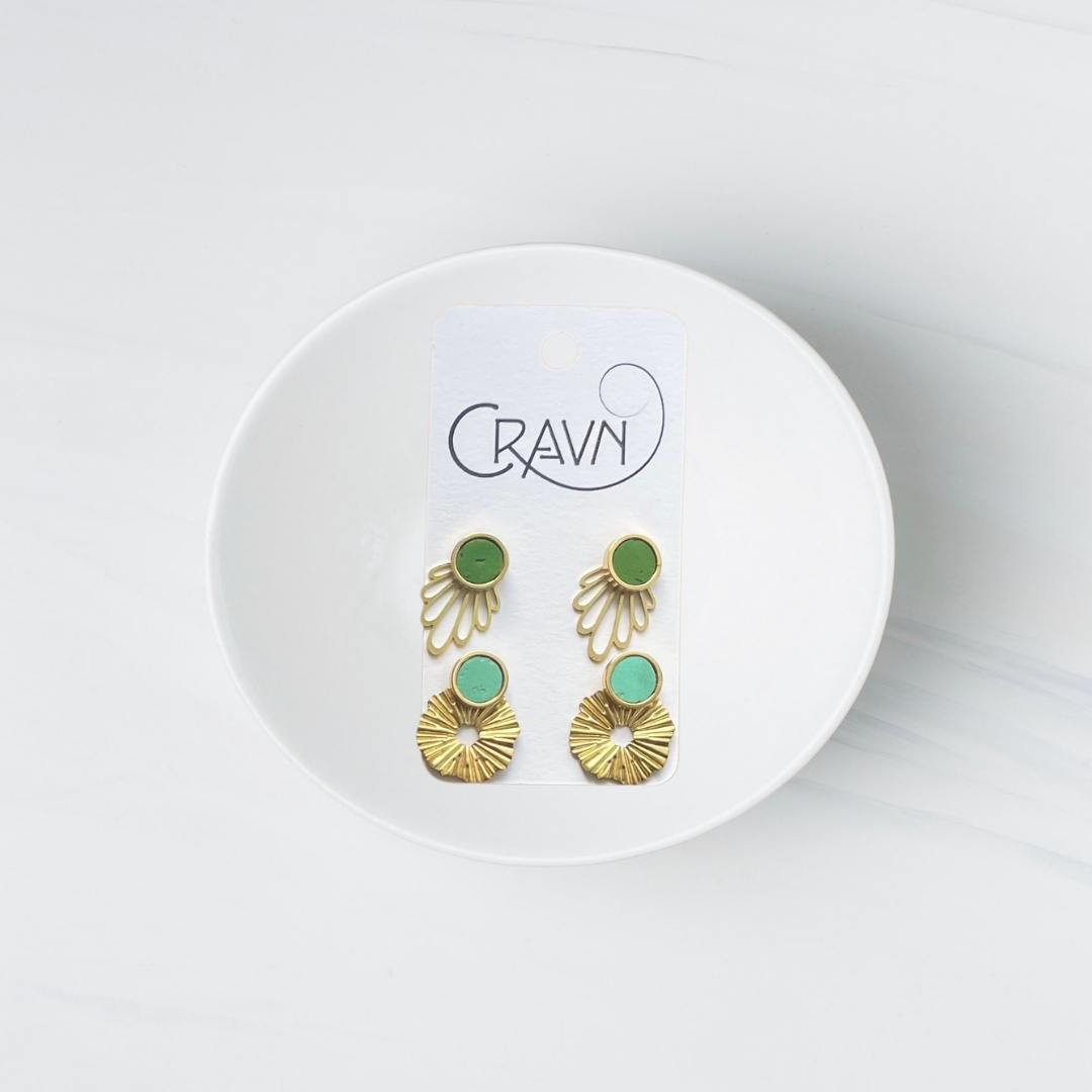 Interchangeable Studs - Brass Two Pairs