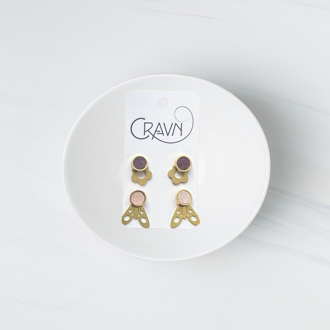 Interchangeable Studs - Brass Two Pairs
