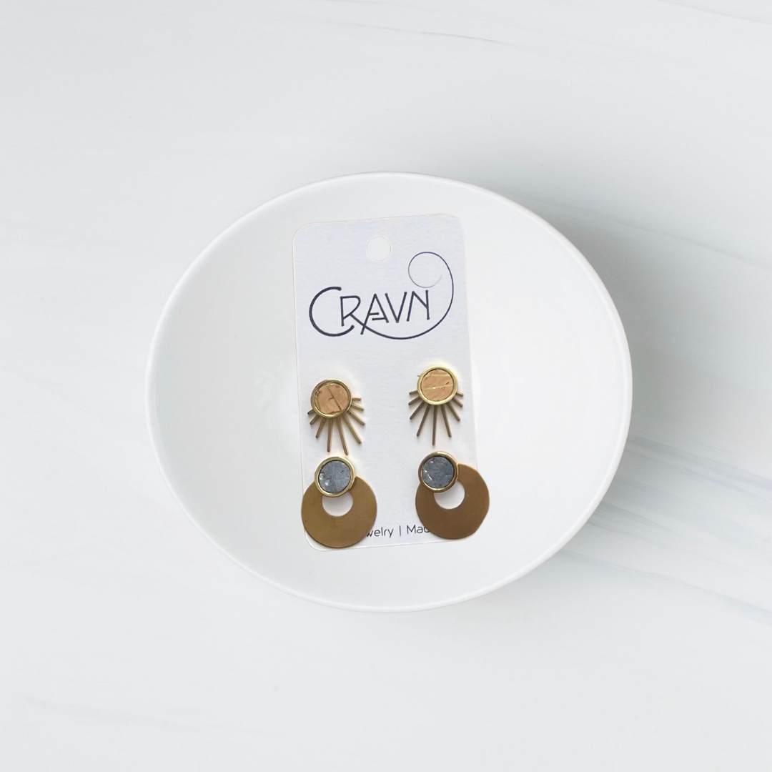 Interchangeable Studs - Brass Two Pairs