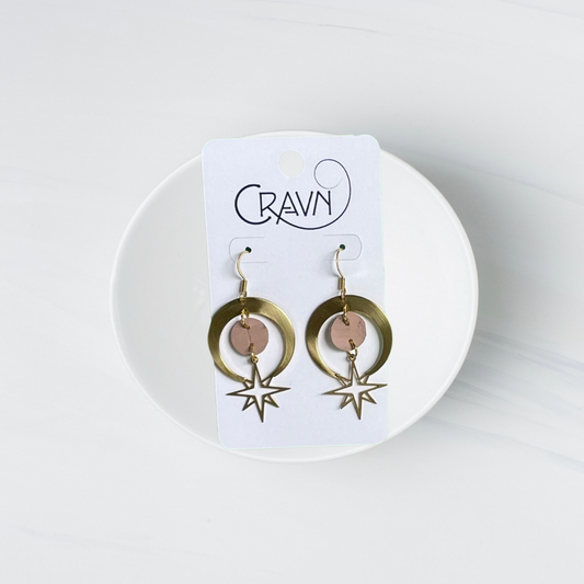 Cork & Brass Celestial Earrings