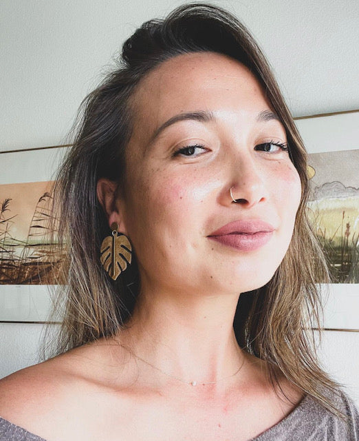 Monstera Earrings for Women