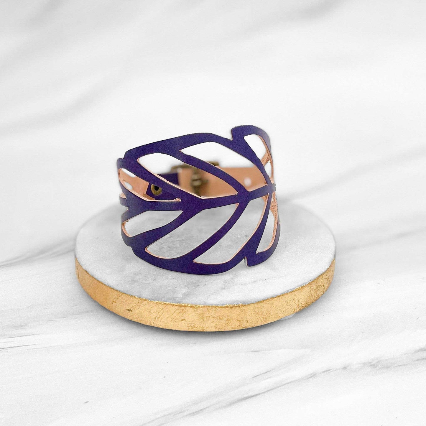 Purple Leather Cuff Jewelry