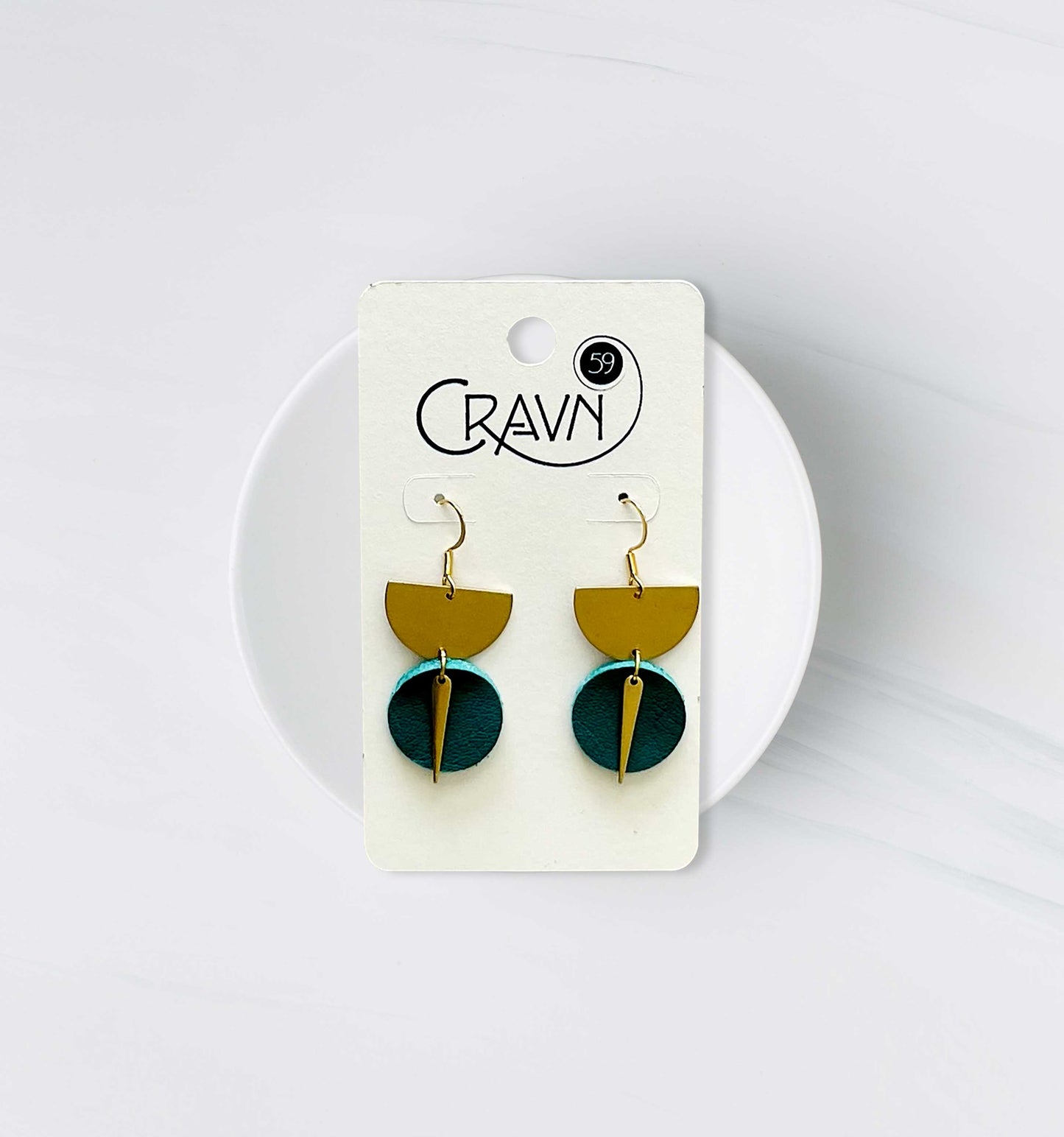 Upcycled Leather Earrings for Women