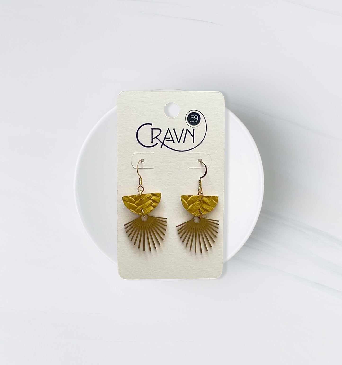 Womens Upcycled Leather Earrings