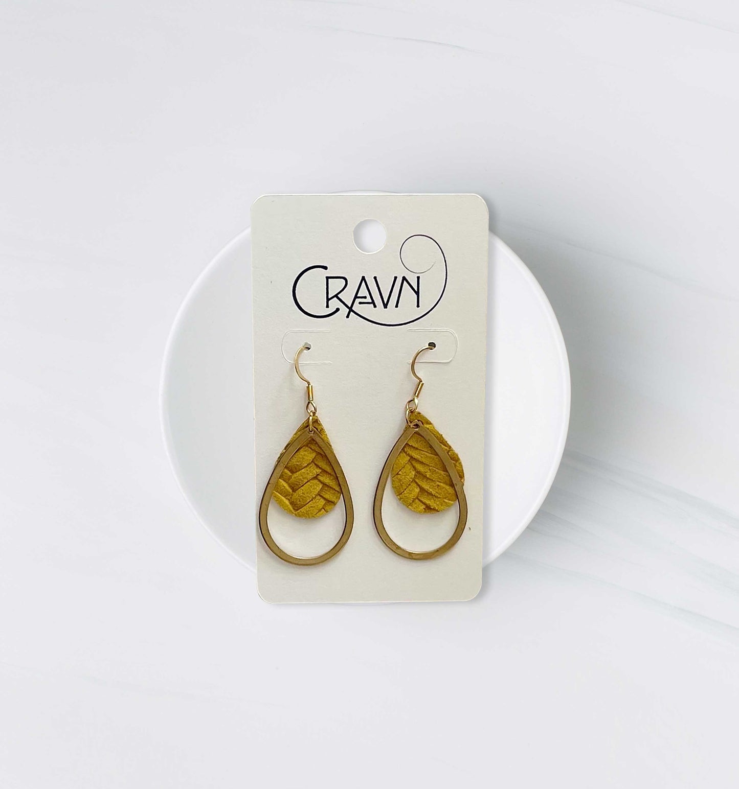 Yellow Teardrop Earrings for Women