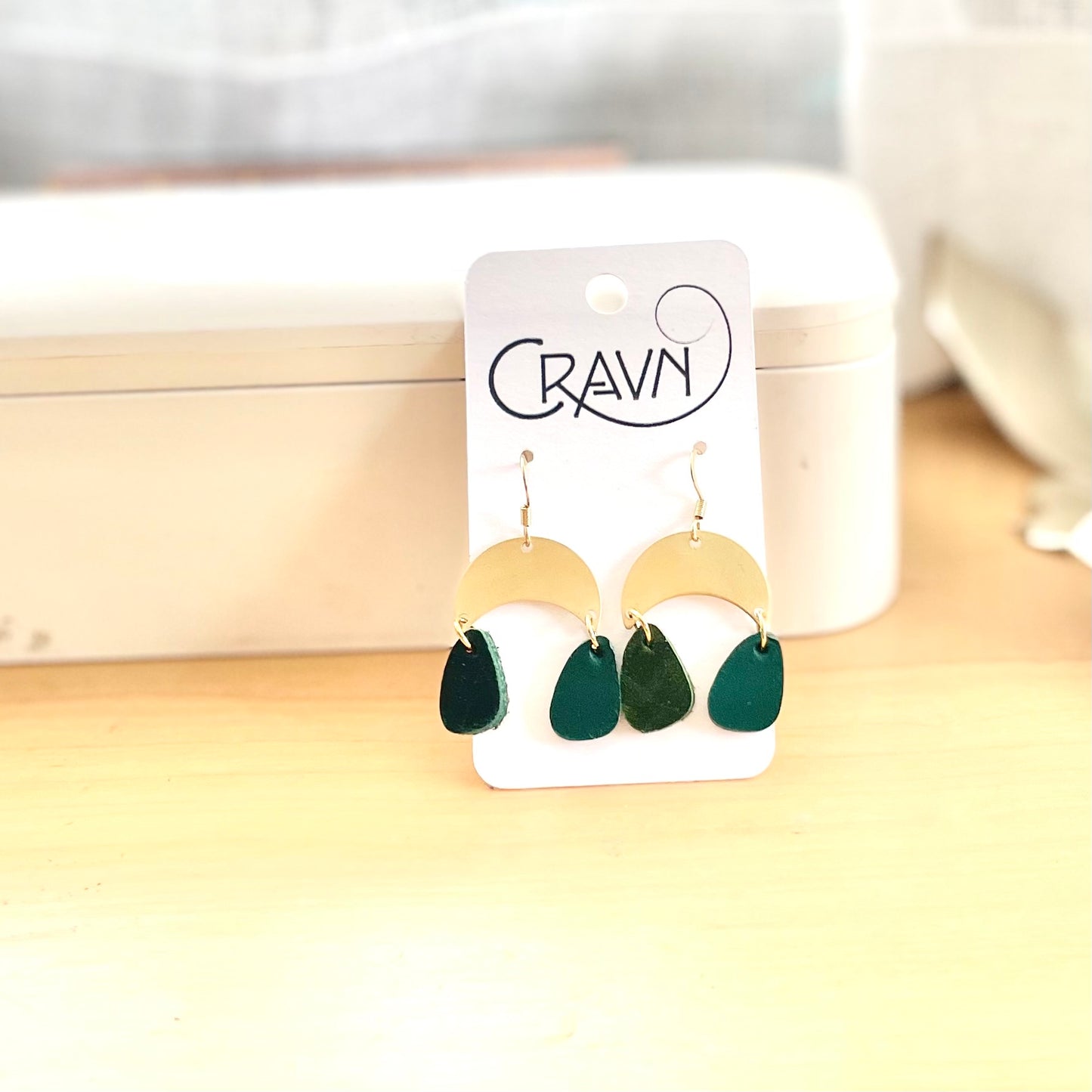 Leather & Brass 2 color Earrings