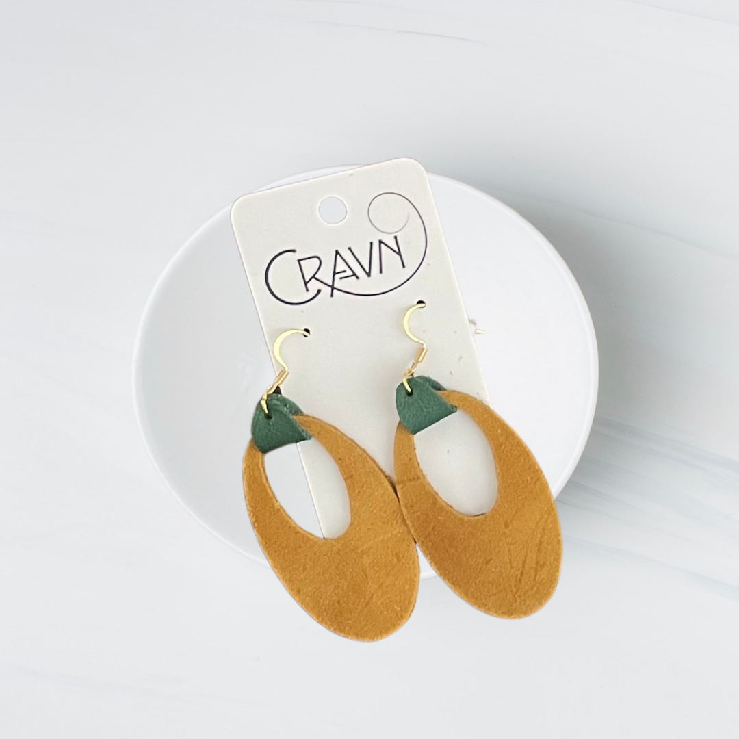 Retro Oval Earrings