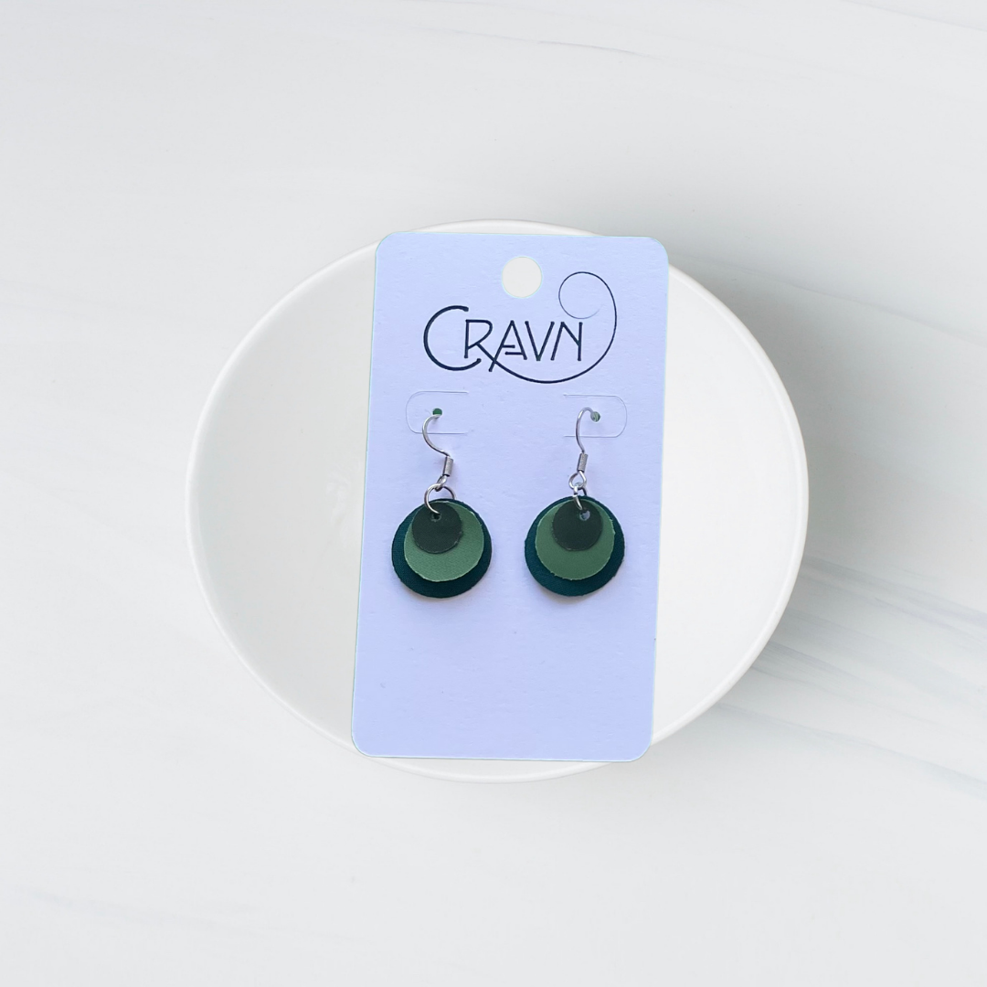 Birdie Blue Circle Earrings