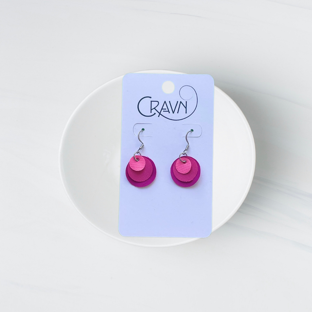 Birdie Blue Circle Earrings