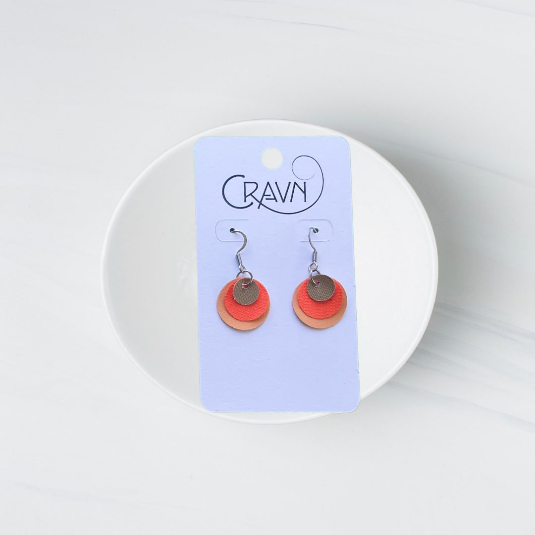 Birdie Blue Circle Earrings