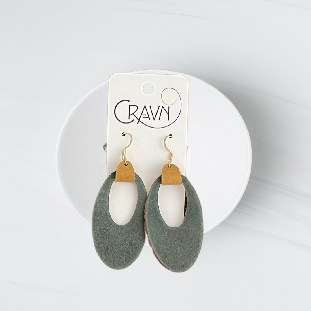 Retro Oval Earrings