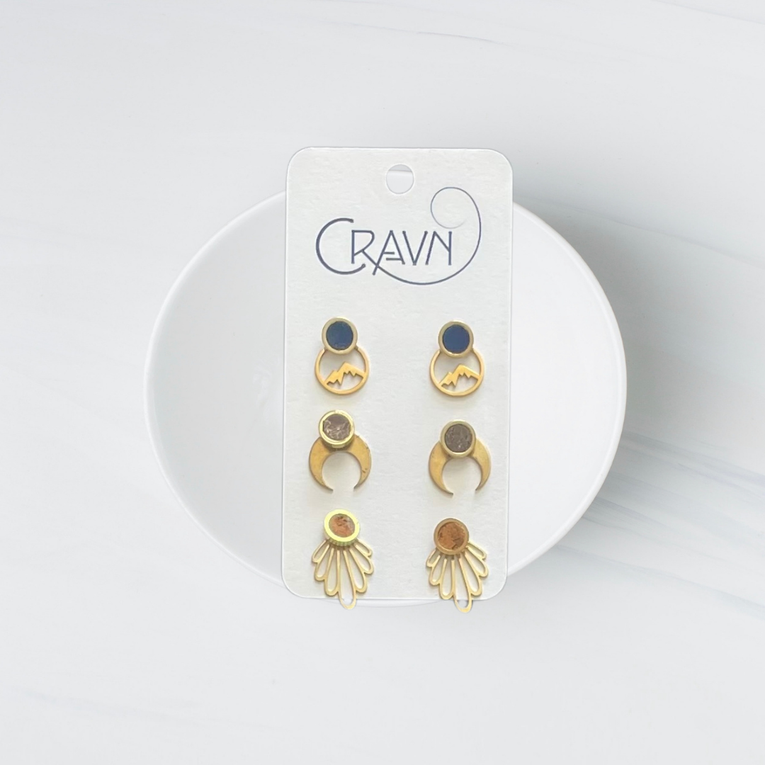 Interchangeable Studs - Brass Three Pack