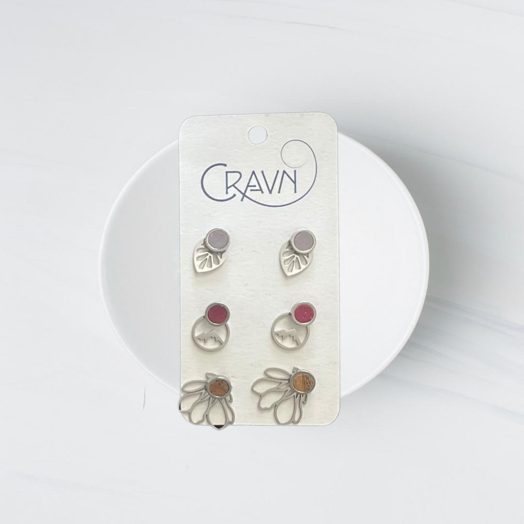 Interchangeable Studs - Silver Three Pack