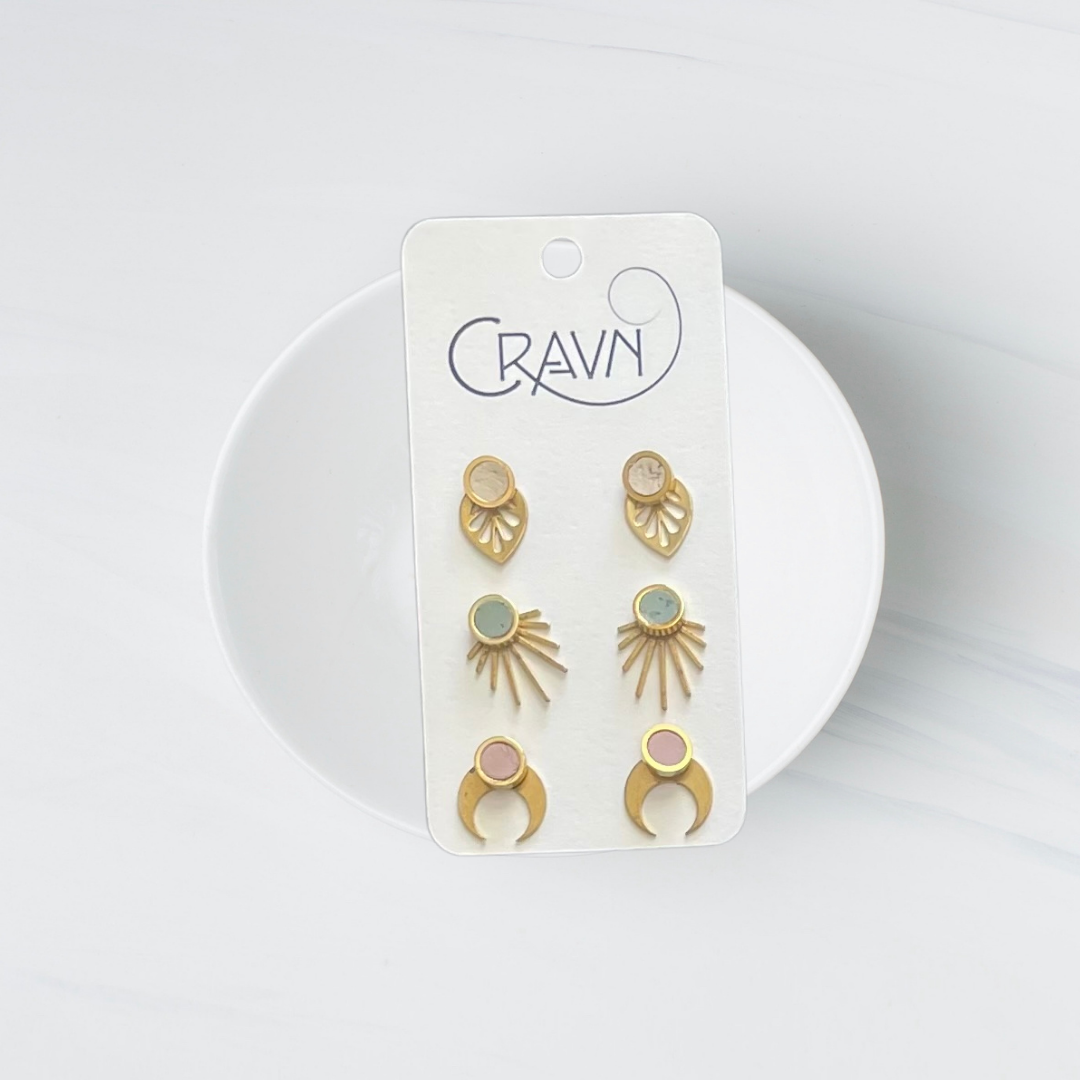 Interchangeable Studs - Brass Three Pack