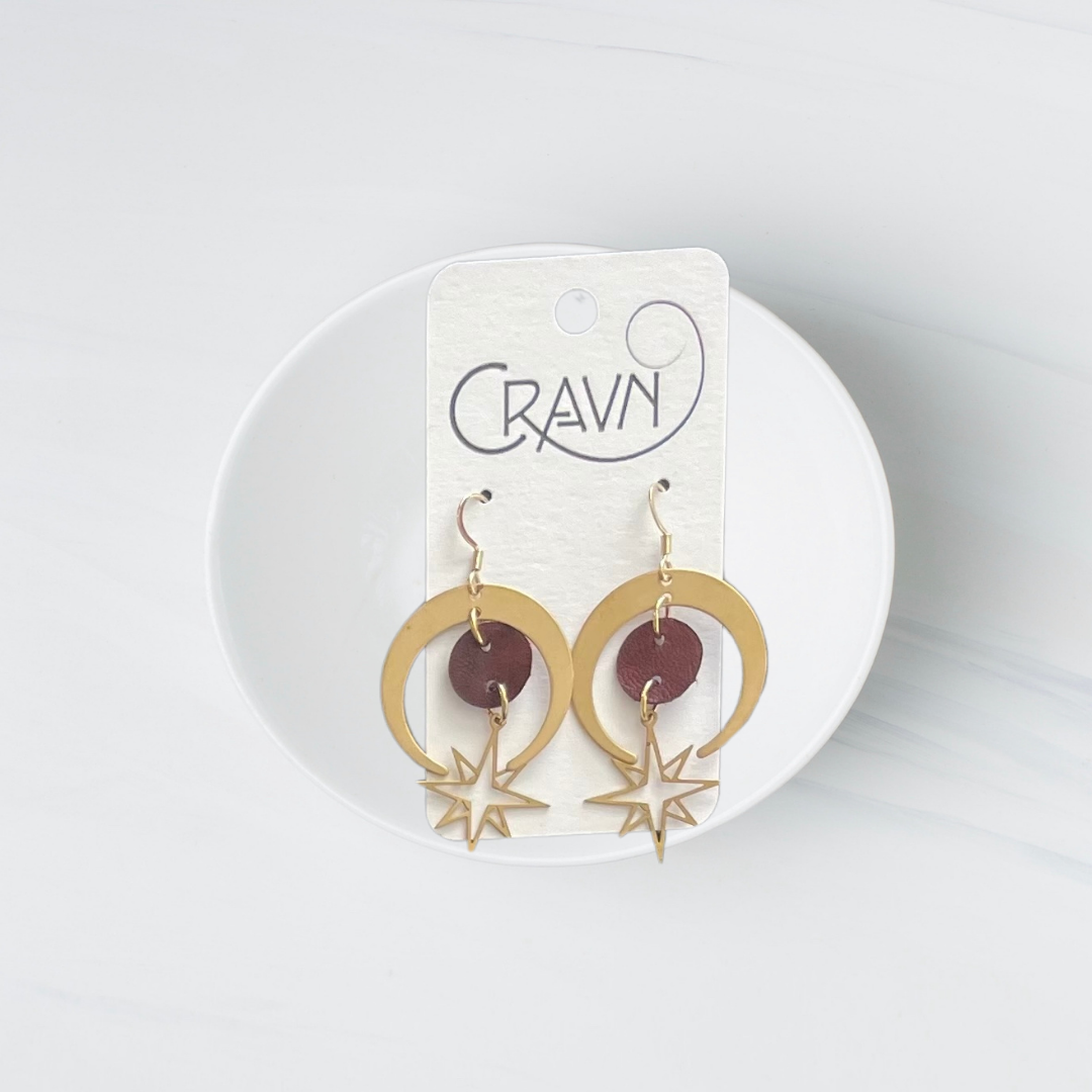 Cork & Brass Celestial Earrings