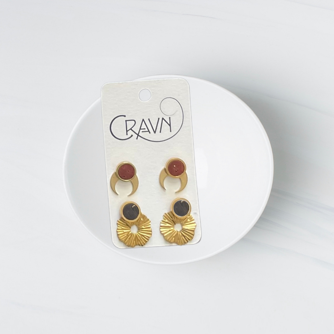 Interchangeable Studs - Brass Two Pairs
