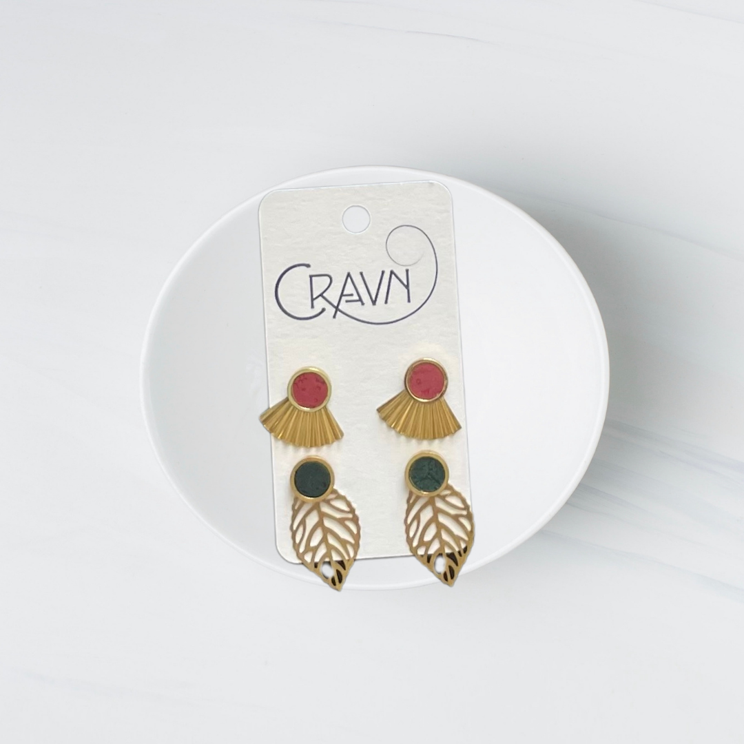 Interchangeable Studs - Brass Two Pairs