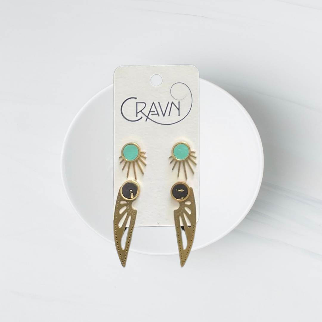 Interchangeable Studs - Brass Two Pairs