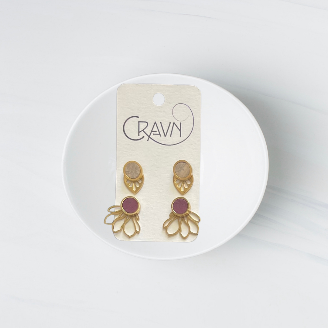 Interchangeable Studs - Brass Two Pairs