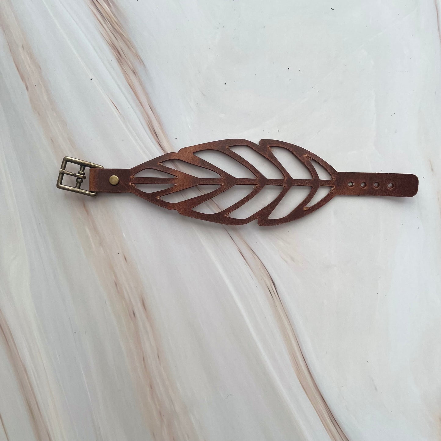 Leather Leaf Cuff