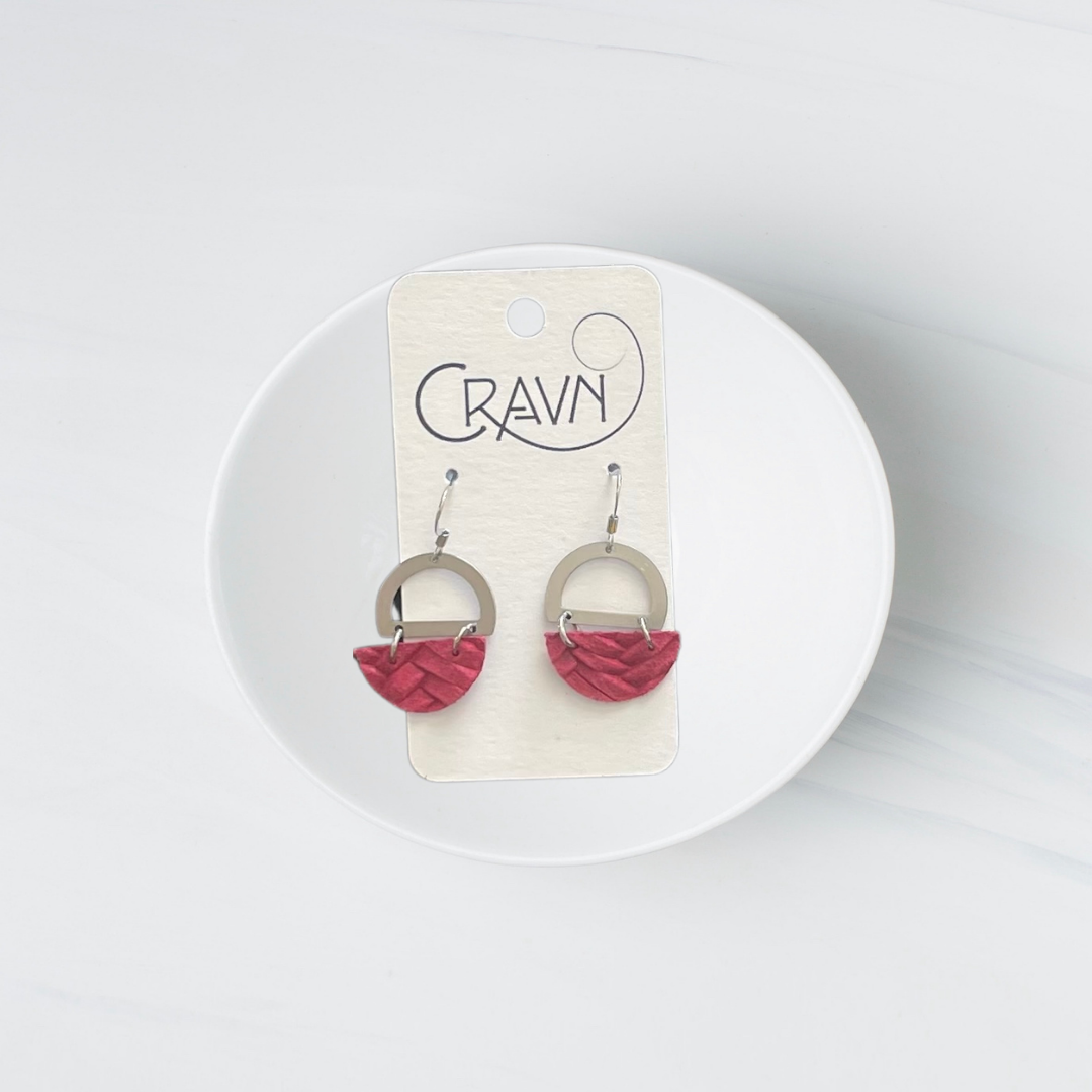 Cork & Silver Circles Earrings