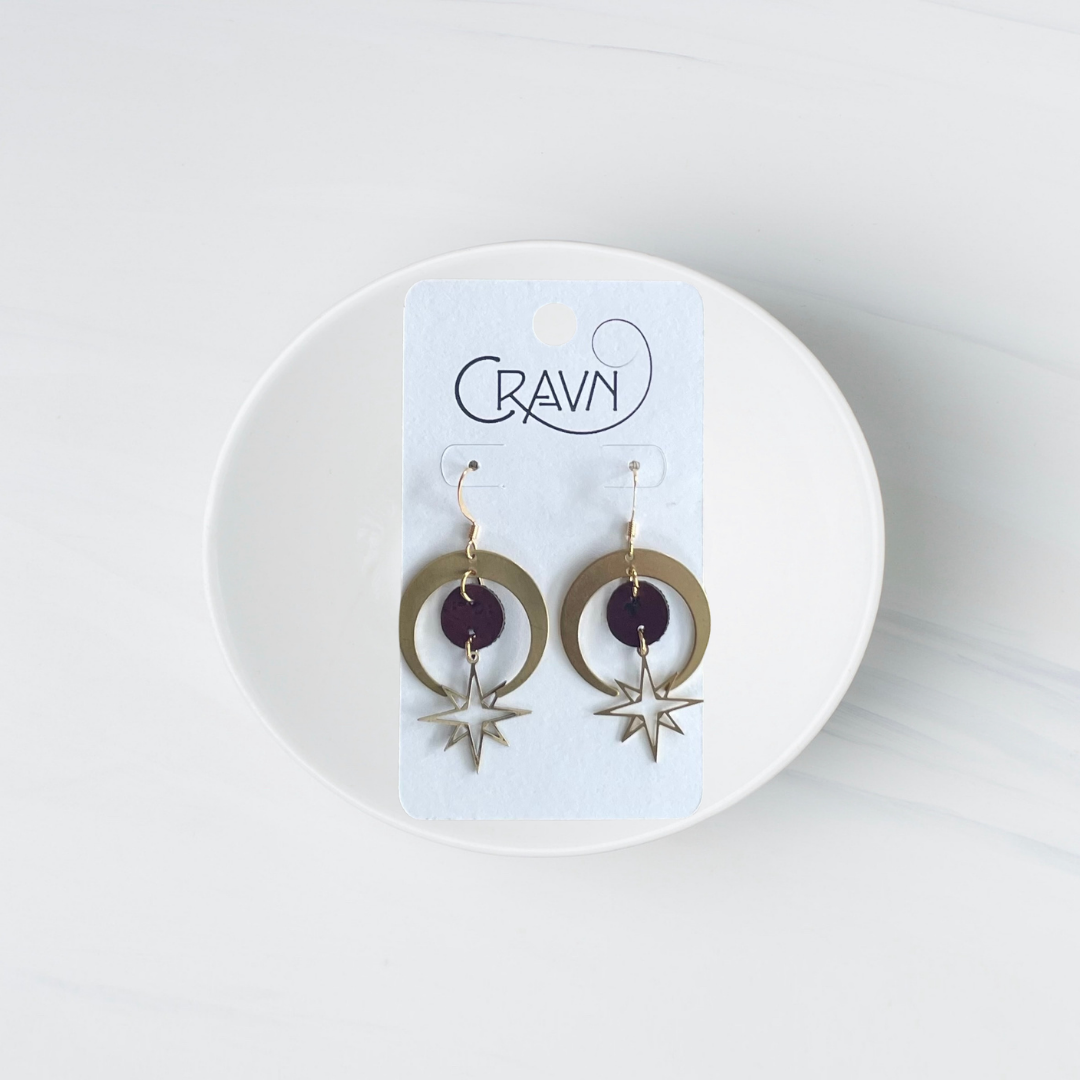 Cork & Brass Celestial Earrings