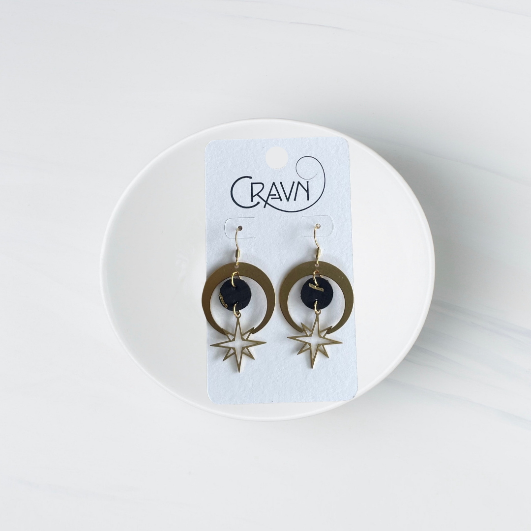 Cork & Brass Celestial Earrings