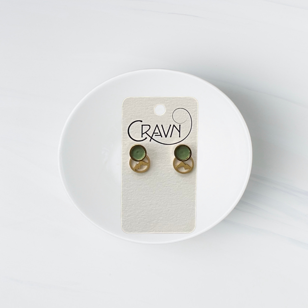Birdie Interchangeable Studs - Brass Single
