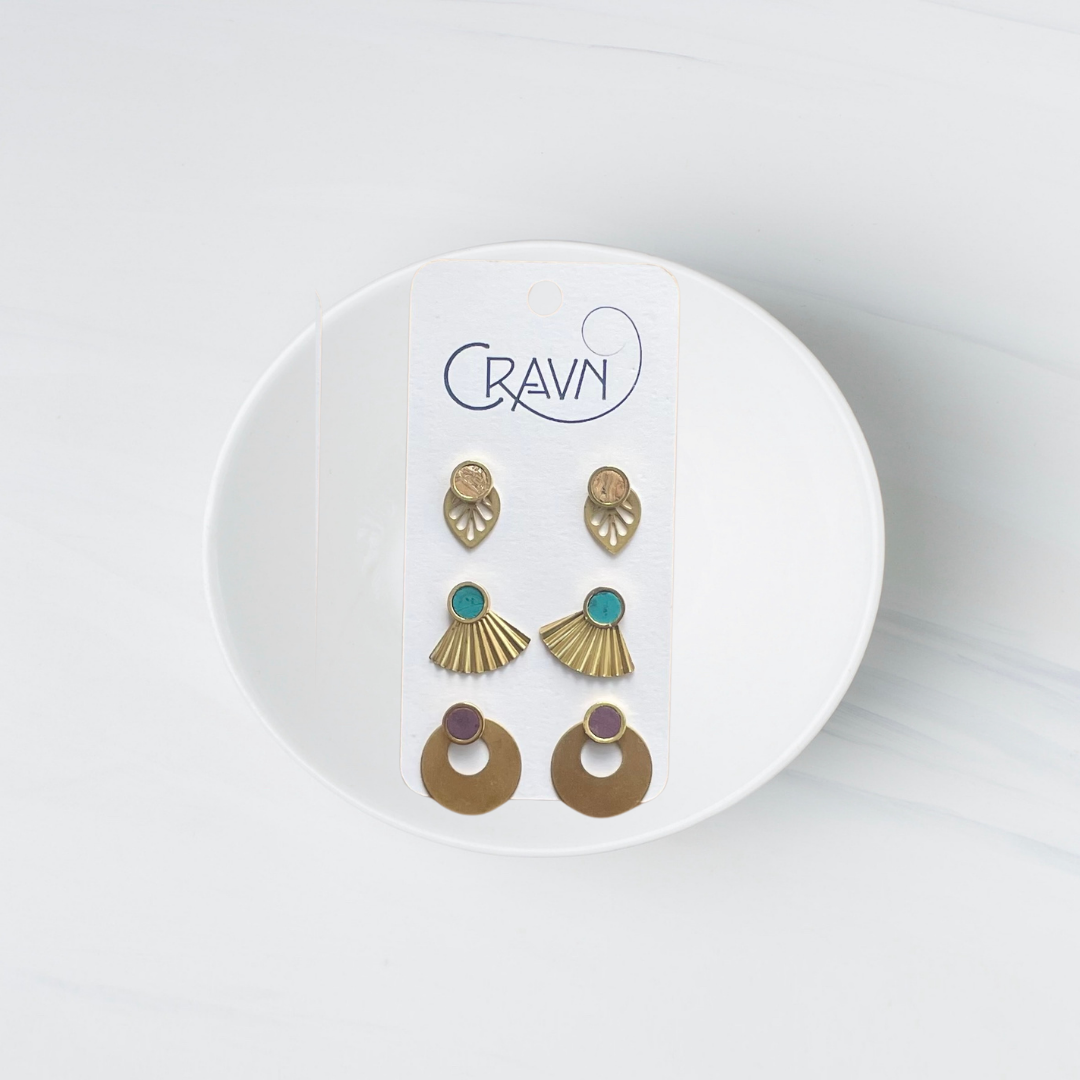 Interchangeable Studs - Brass Three Pack