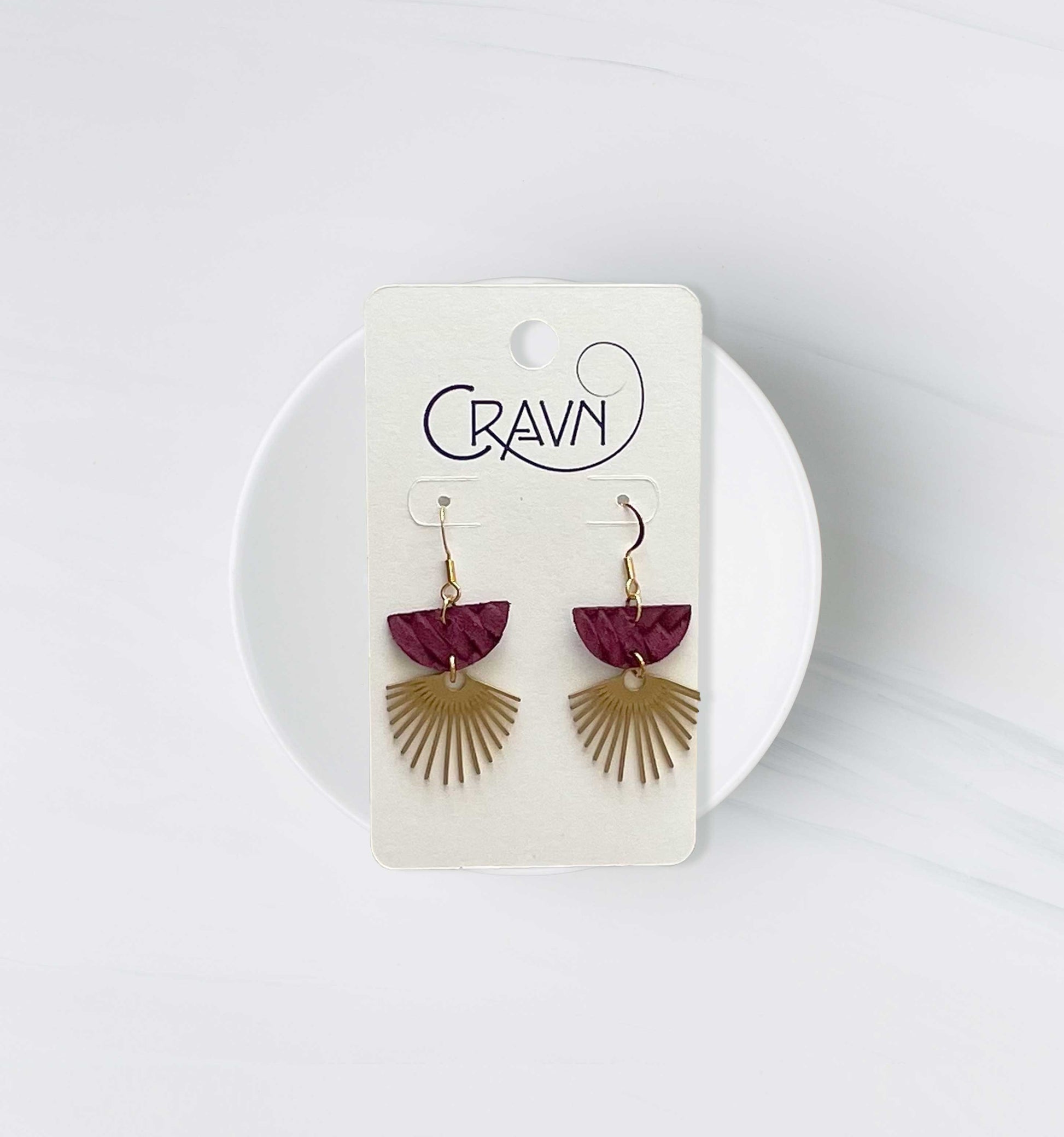 Upcycled Leather Earrings for Women